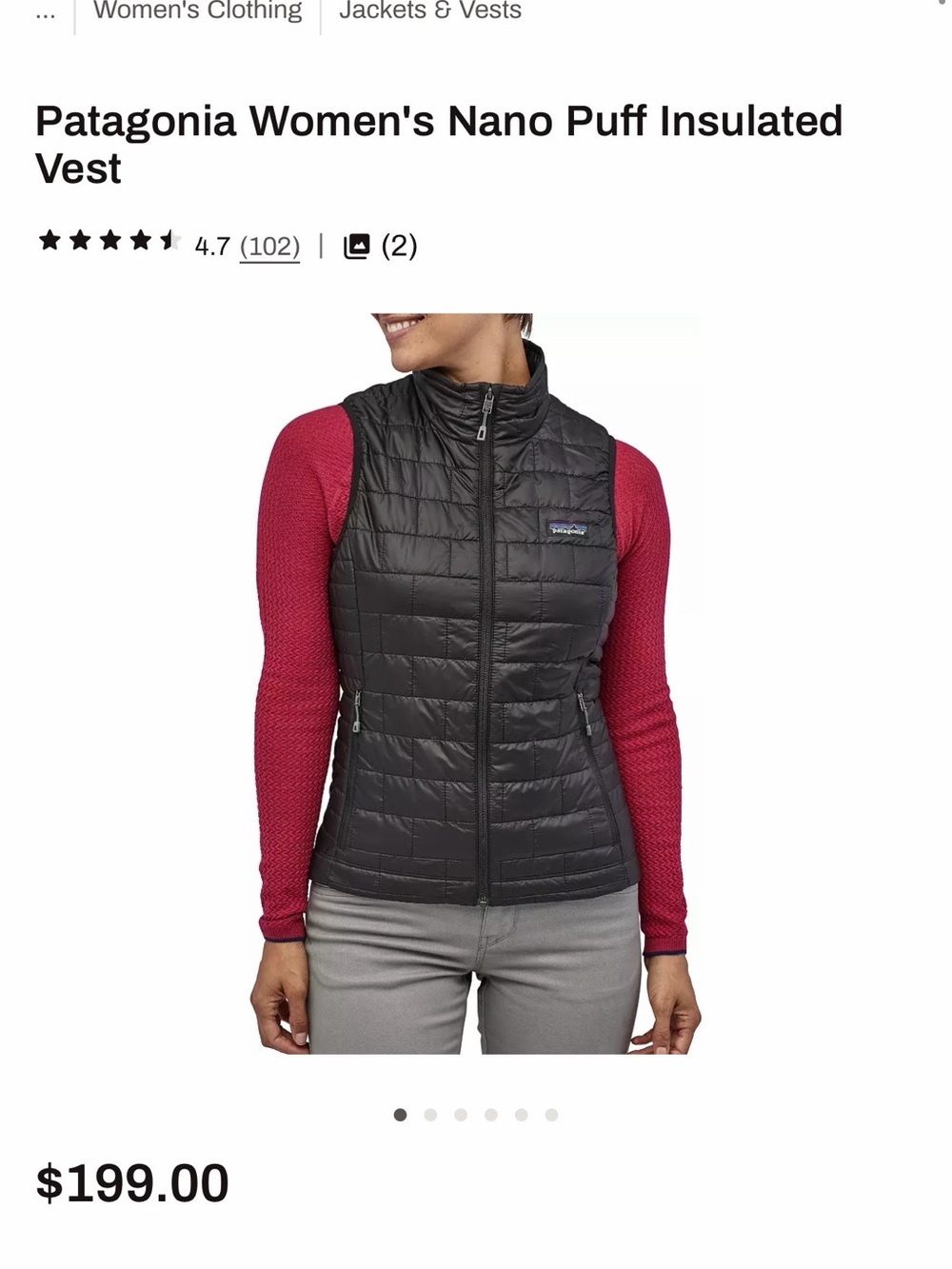 Patagonia Women's Nano Puff Insulated Vest - Black